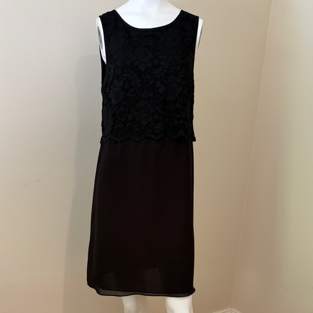 Max Studio Black Lace Midi Dress